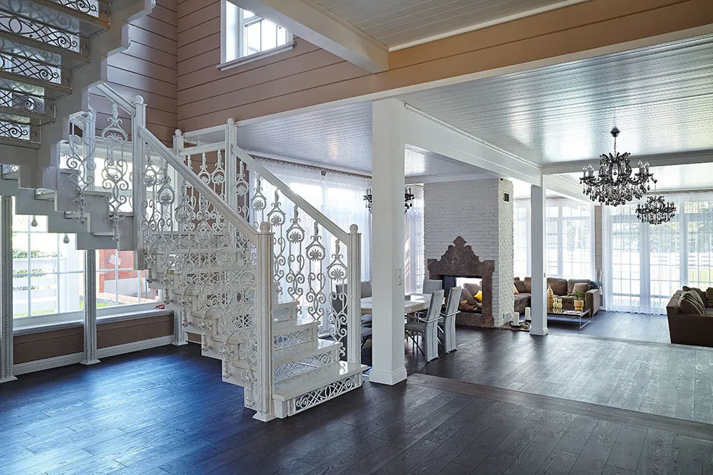 照片:房屋风格,Globo,白色,每周项目,米色,莫斯科地区,房屋和小屋,Ralph Lauren,Sikkens,鲁斯兰·特列金,奥尔加·德雷夫列娃,ODEL,乡村住宅内部,Ceramiche Grazia,室内木纹仿制品,乡村房屋中的楼梯,两层乡村房屋——我们网站上的照片