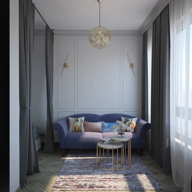 照片：现代风格卧室，客厅，实践中的装修，OBI，我们在网站上的照片