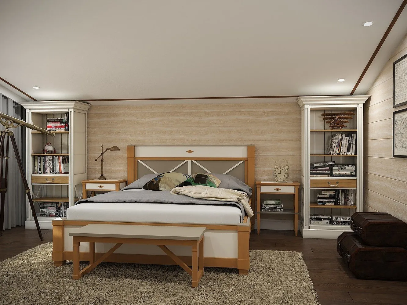 照片：卧室普罗旺斯和乡村风格，经典，房屋，技巧，农舍，Oxana Evdokimova，MM-2 – 我们网站上的照片