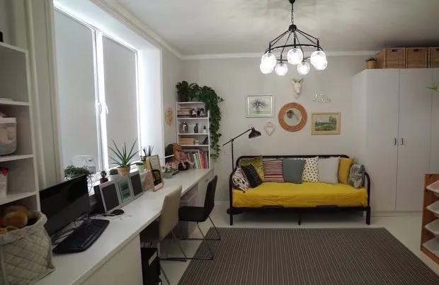 照片：北欧风格客厅，儿童房，公寓，平面图，小户型技巧，创意，1室，不超过40平方米 – 网站上的照片