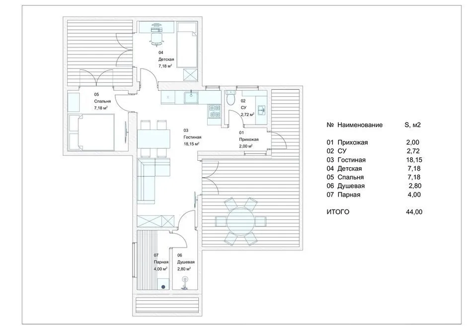 Photo: in style , Scandinavian, House and Dacha, 40-60 sq. m – photo on our website