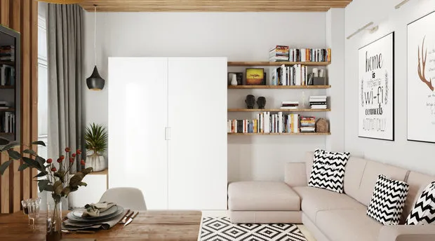 照片：斯堪的纳维亚风格客厅，实践中的装修，OBI，我们在网站上的照片