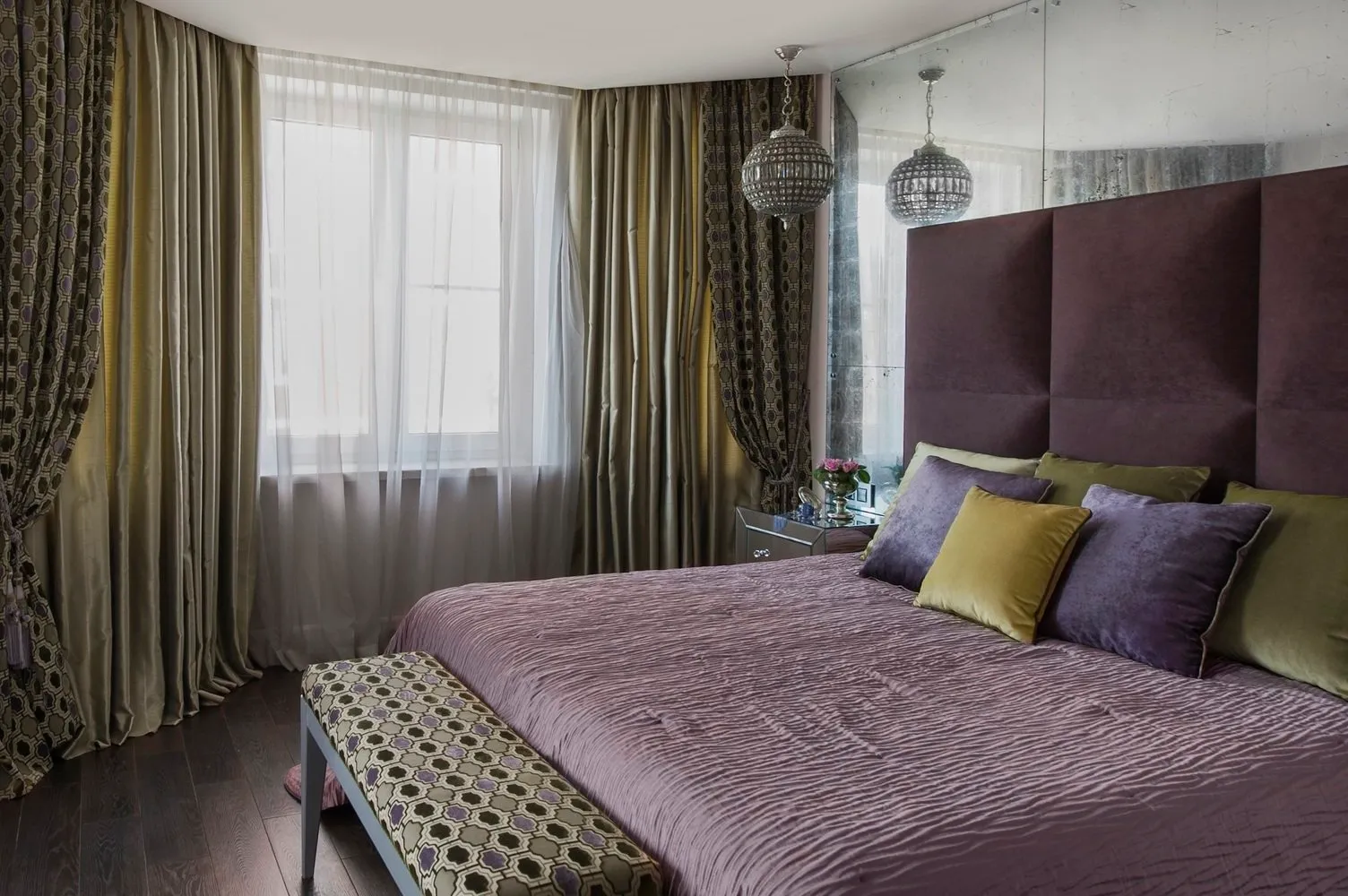 图片:经典风格卧室,折衷主义,公寓,每周项目,Inna Velichko,莫斯科地区,新建筑,Olga Melikesetsa,混凝土房屋,4个或更多房间,超过90平方米 – 我们网站上的照片