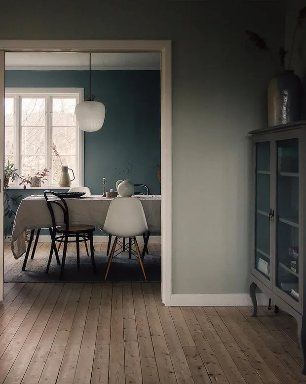 照片：普罗旺斯与乡村风格厨房和餐厅，室内装饰，房屋，瑞典，哥德堡，威廉·莫里斯 – 我们网站上的照片