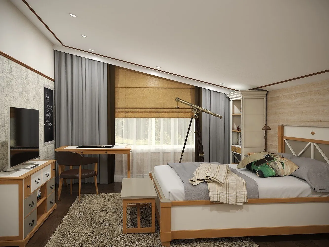 照片：卧室普罗旺斯和乡村风格，经典，房屋，技巧，农舍，Oxana Evdokimova，MM-2 – 我们网站上的照片