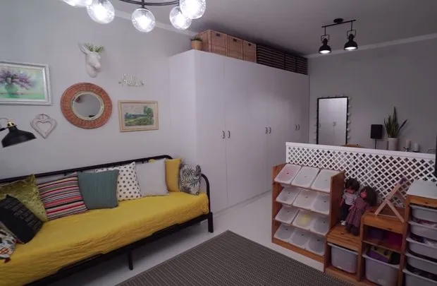 照片：北欧风格，客厅，儿童房，公寓，平面图，小户型技巧，创意，1室，不超过40平方米 – 网站上的照片