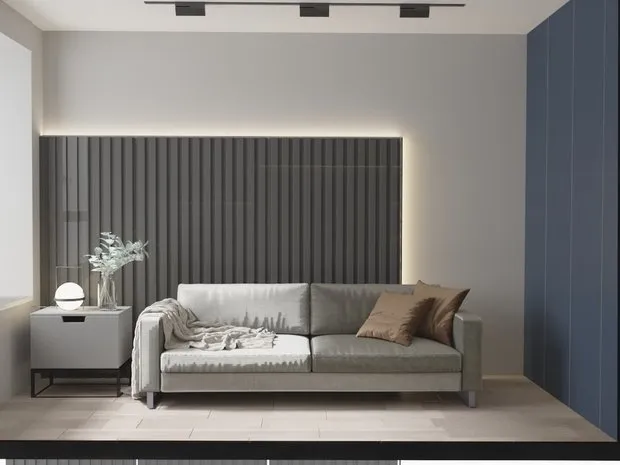 照片:极简风格书房,当代设计,室内装饰,公寓,技巧,莫斯科,3室,超过90平方米,DSGN HUB,Nina Voynova – 网站上的照片