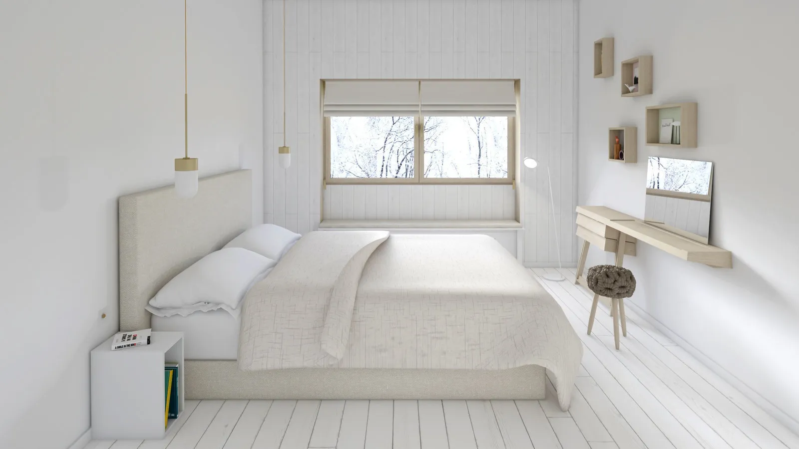 照片：极简主义风格卧室，技巧 – 我们网站上的照片