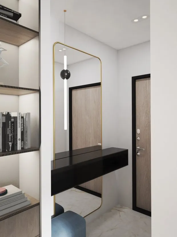 照片:极简风格玄关,当代设计,室内装饰,公寓,技巧,莫斯科,3室,超过90平方米,DSGN HUB,Nina Voynova – 网站上的照片
