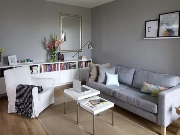 照片：斯堪的纳维亚风格客厅，技巧 – 我们网站上的照片