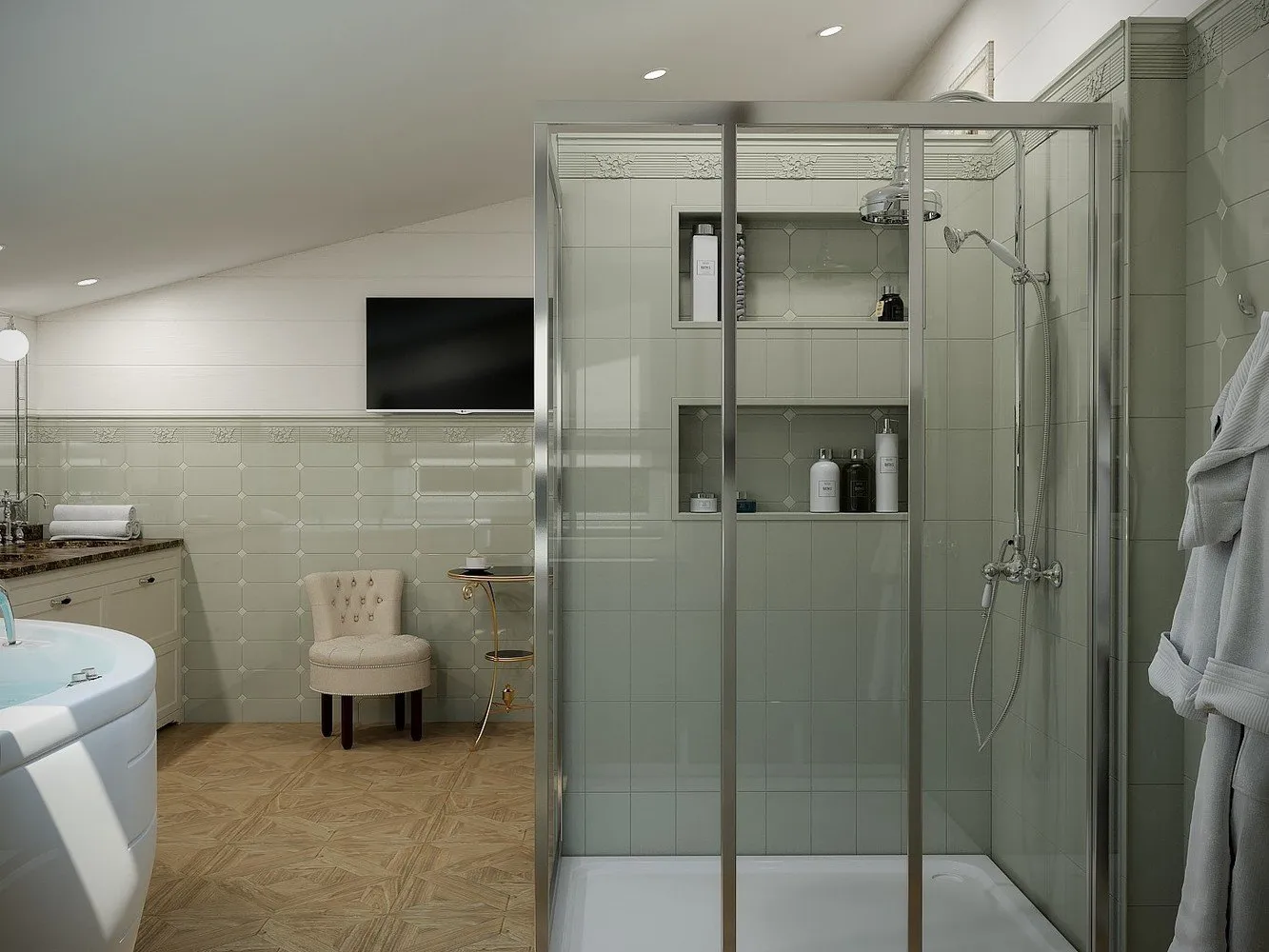 照片：经典风格浴室，房屋，技巧，农舍，Oxana Evdokimova，MM-2 – 我们网站上的照片