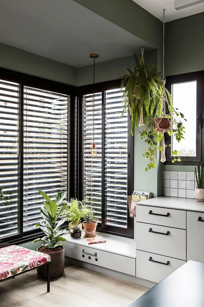 图片:北欧浴室,室内装饰,公寓,绿色,粉色,3室,60-90平方米 – 我们网站上的照片