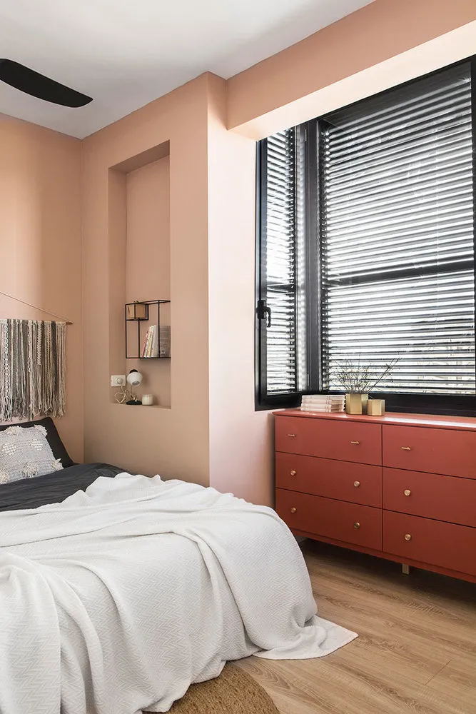 图片:北欧卧室,室内装饰,公寓,绿色,粉色,3室,60-90平方米 – 我们网站上的照片