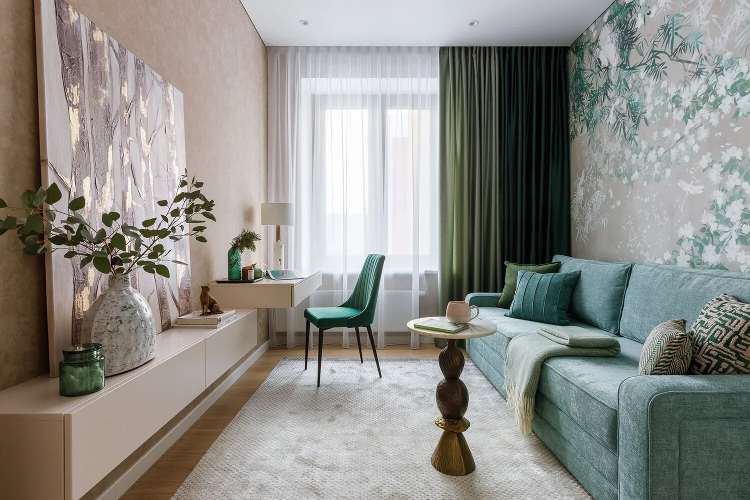 Foto: Moderno, Apartamento, Proyecto de la Semana, Kazán, Edificio Monolítico, 3 habitaciones, 60-90 metros, Karine Mkhitarian – foto en nuestro sitio web