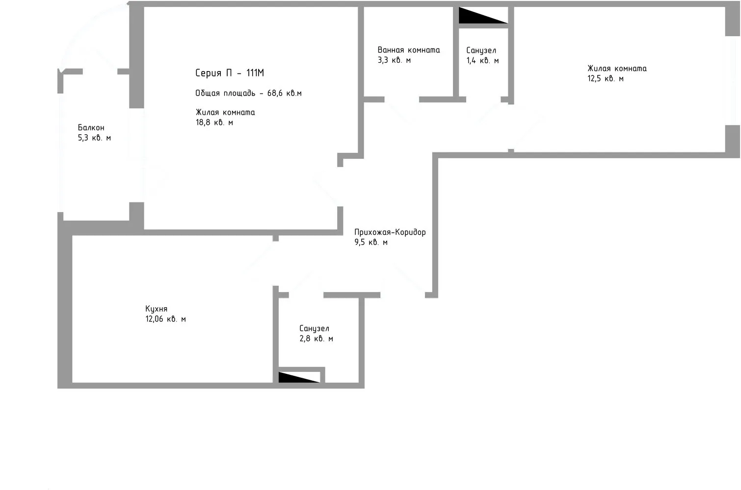 照片:风格布局、重新设计、娜塔莉亚·普雷奥布拉任斯卡娅、阿纳斯塔西娅·基谢廖娃、马克西姆·朱拉耶夫、室内设计工作室'温馨公寓'、P-111M、两居室、40-60平方米、重新设计百科全书 – 我们网站上的照片