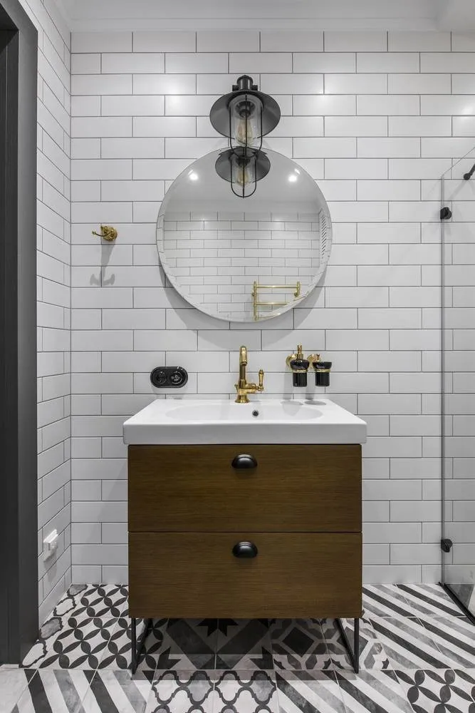 Foto: Badezimmer im Modern-Stil, Küche und Essbereich, Wohnzimmer, Garderobe, Dekor und DIY, Kleine Wohnung, Vilnius – Foto auf unserer Website