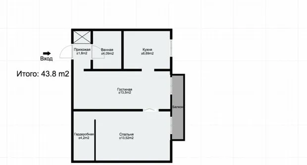 Foto: estilo escandinavo, Remodelación en práctica, Casa Хрущевка – fotos en nuestro sitio web