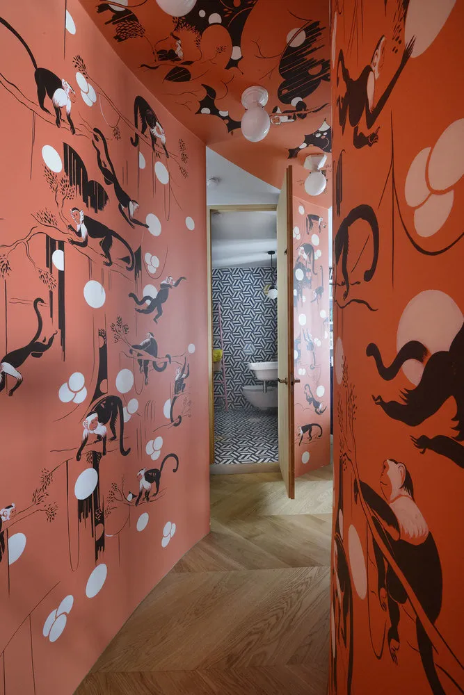 Photo: in style , Scandinavian, Modern, Apartment, White, Paris, Red, Blue, Guide, Over 90 square meters – photo on our website