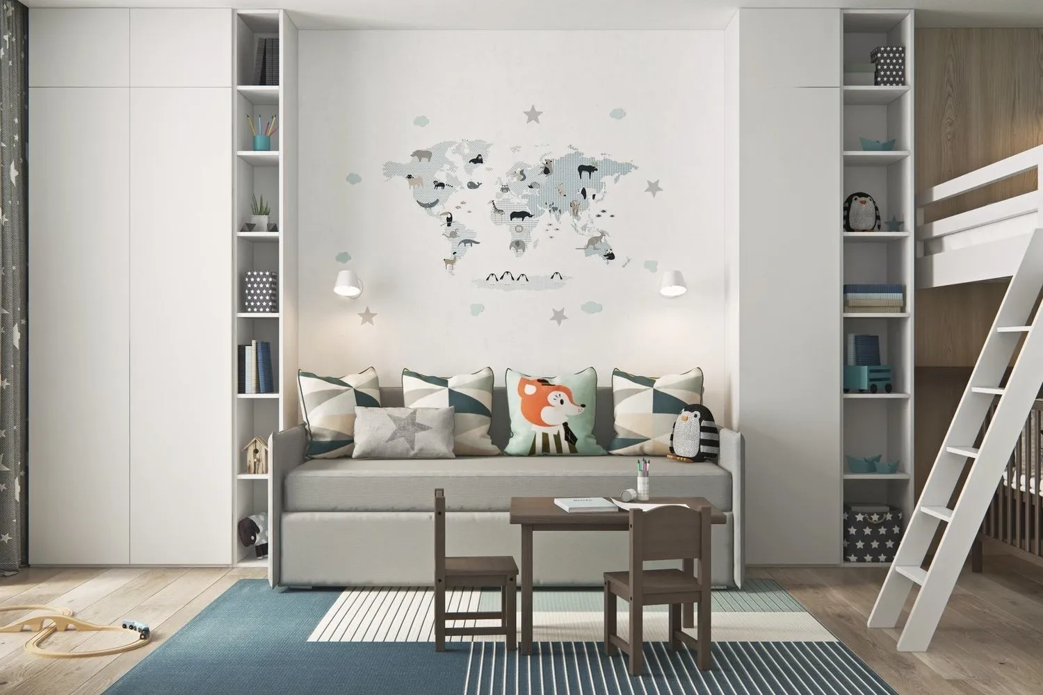 照片：斯堪的纳维亚风格儿童房，Gid，宜家，Geometrium，伊琳娜·拉夫伦季耶娃，安娜·克拉克，尤莉亚·切尔诺娃，奥克萨娜·潘特列耶娃，奥尔加·卡亚尼，叶卡捷琳娜·贝利亚科娃，尤莉亚·韦谢洛娃，尤莉亚·卡莱米，奥尔加·瓦西列娃，安娜·苏哈亚，伊琳娜·彼得罗娃，TaupeHome，尤莉亚·沙德里娜 – 我们的网站上的照片