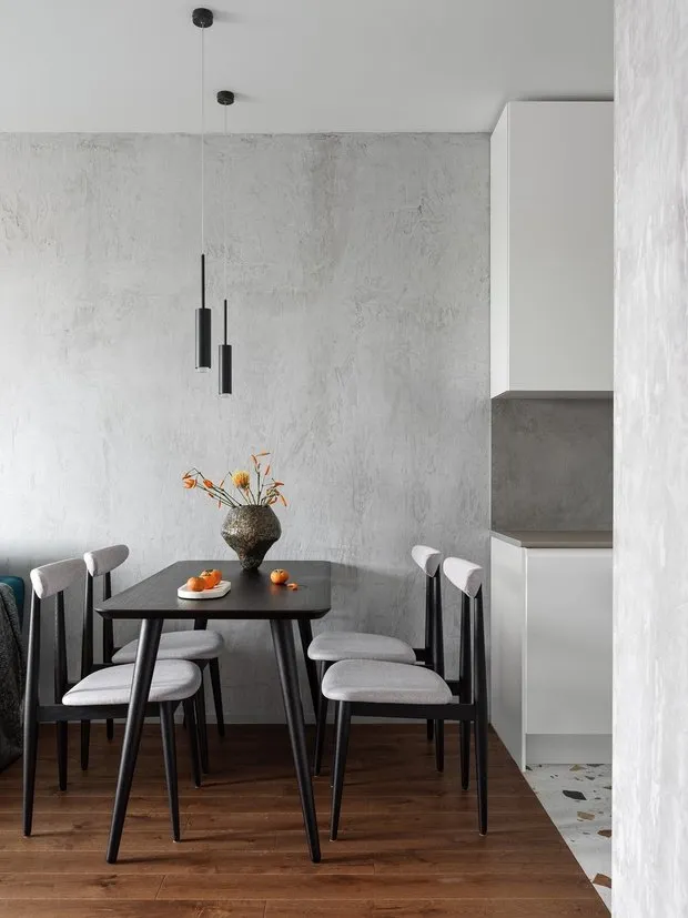 Foto: Küche und Esskammer im modernen Stil, Wohnung, Projekt der Woche, Sankt Petersburg, 2 Zimmer, 40-60 m², Anastasia Zarqua – Foto auf unserer Website