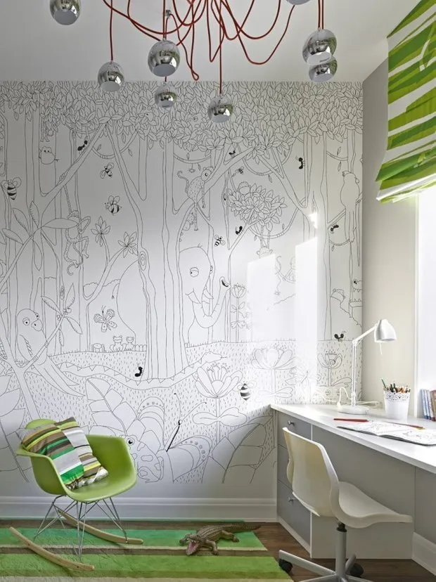 照片：现代儿童房，技巧，Leroy Merlin，Leroy Merlin 词典，学生空间，学生书桌，学生房间 – 我们网站上的照片