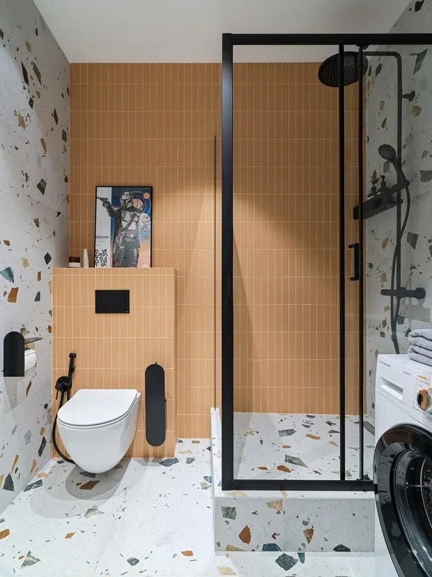 Foto: Badezimmer im modernen Stil, Wohnung, Projekt der Woche, Sankt Petersburg, 2 Zimmer, 40-60 m², Anastasia Zarqua – Foto auf unserer Website