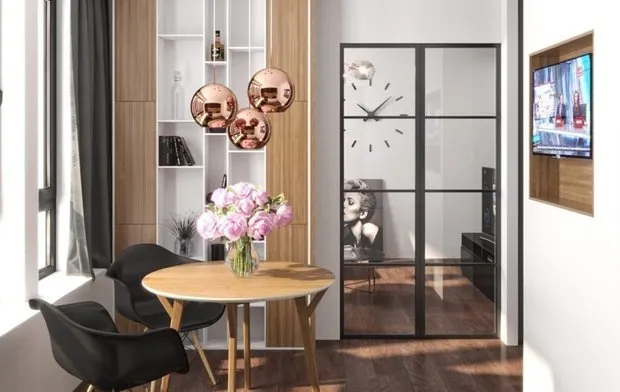 照片：现代风格厨房和餐厅，改造，指南，伊琳娜·克里茨科娃，百科全书_改造，叶莲娜·科诺瓦洛娃，玛丽娜·斯维特洛娃，安德烈·里巴科夫，奥列西娅·别雷佐夫斯卡娅，尤莉亚·捷尔诺娃，卢德米拉·丹列维奇 – 我们网站上的照片