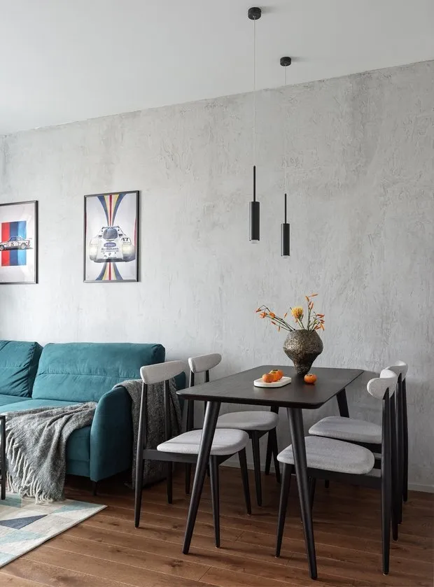 Foto: Küche und Esskammer im modernen Stil, Wohnung, Projekt der Woche, Sankt Petersburg, 2 Zimmer, 40-60 m², Anastasia Zarqua – Foto auf unserer Website