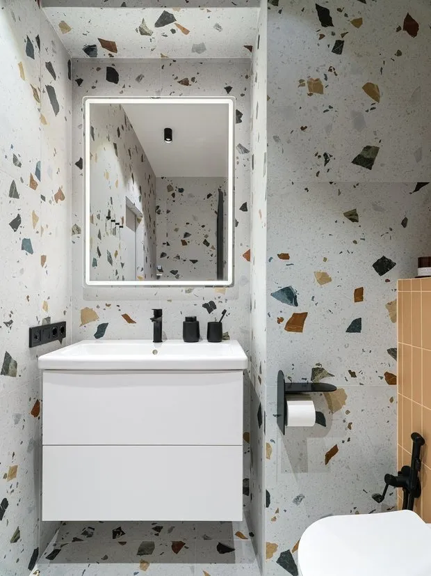 Foto: Badezimmer im modernen Stil, Wohnung, Projekt der Woche, Sankt Petersburg, 2 Zimmer, 40-60 m², Anastasia Zarqua – Foto auf unserer Website