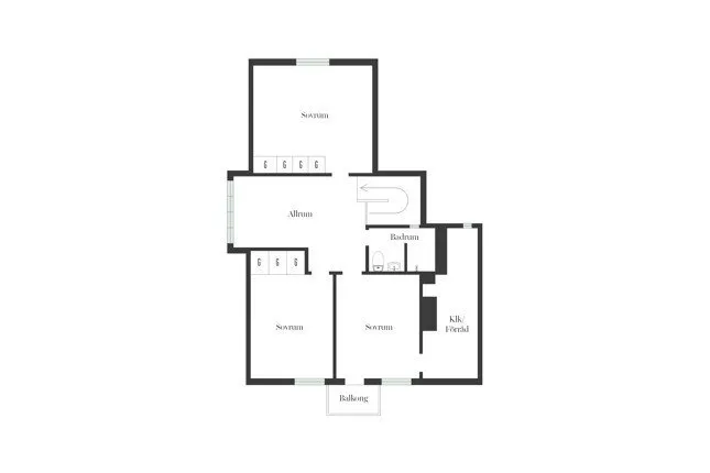 照片：平面图风格，北欧、现代、室内装饰、房屋、白色、极简主义、别墅、灰色、蓝色、棕色，4间或以上卧室，面积超过90平方米 – 网站上的照片
