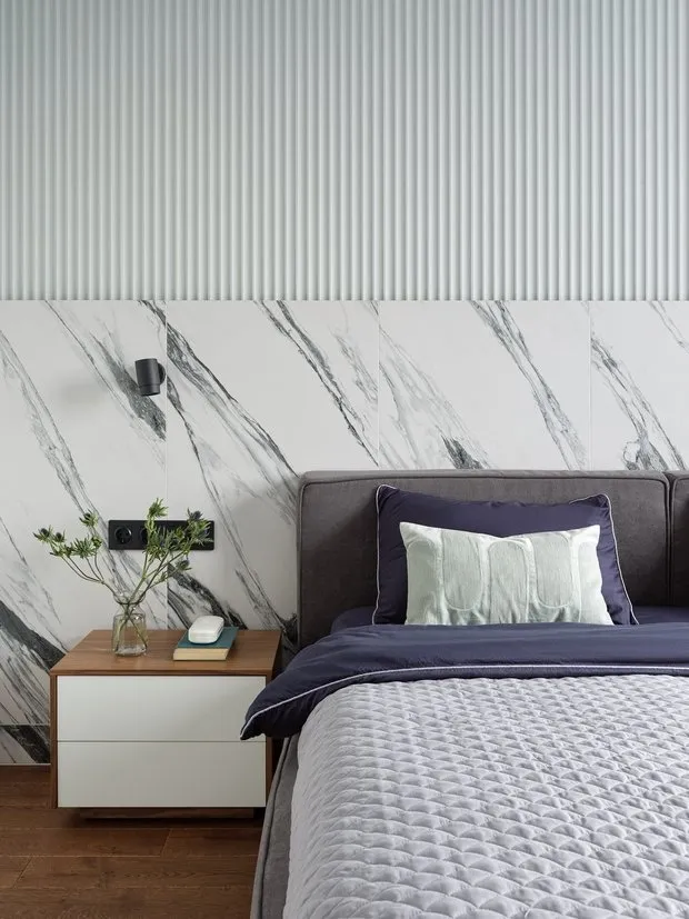 Foto: Schlafzimmer im modernen Stil, Wohnung, Projekt der Woche, Sankt Petersburg, 2 Zimmer, 40-60 m², Anastasia Zarqua – Foto auf unserer Website