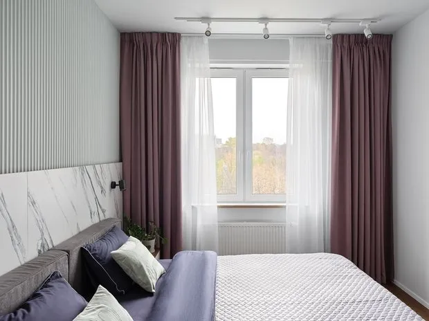 Foto: Schlafzimmer im modernen Stil, Wohnung, Projekt der Woche, Sankt Petersburg, 2 Zimmer, 40-60 m², Anastasia Zarqua – Foto auf unserer Website