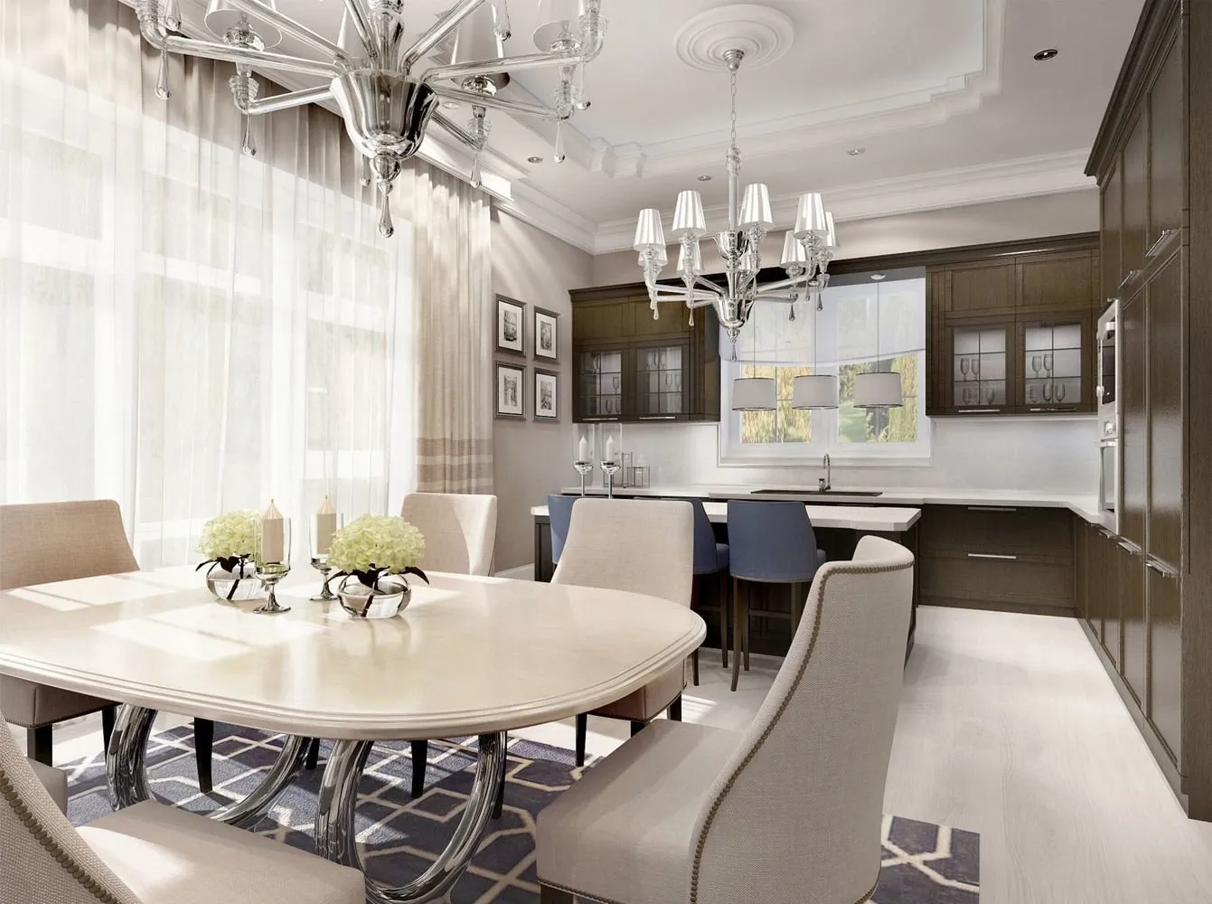 照片：古典风格厨房与餐厅，技巧，Elena Krylova – 我们网站上的照片