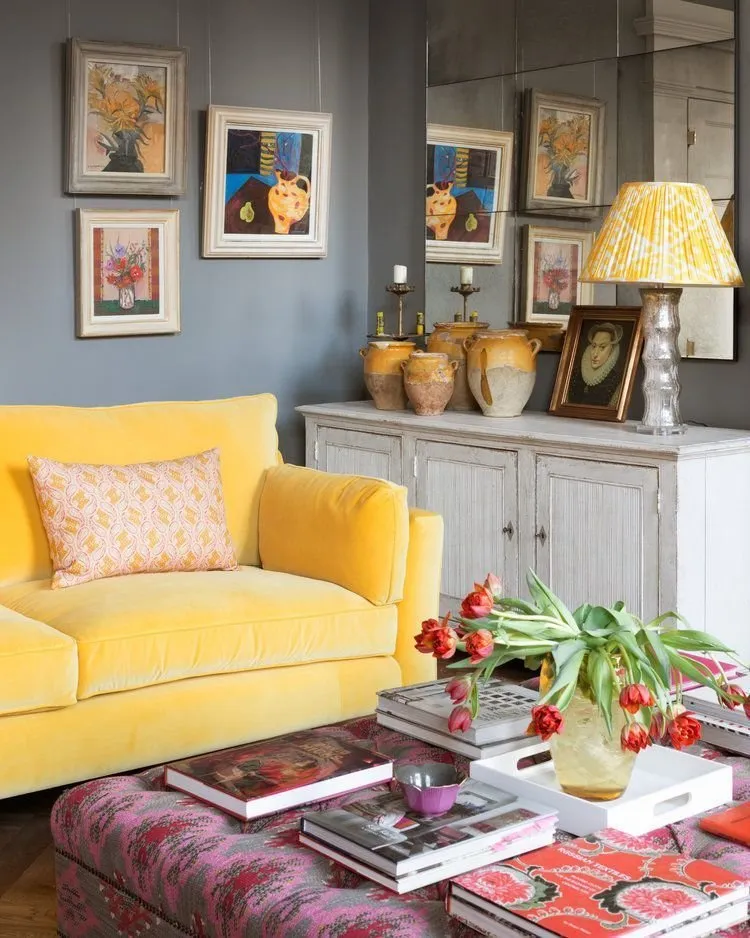 照片：普罗旺斯和乡村风格客厅，室内装饰，公寓，英格兰 – 我们网站上的照片