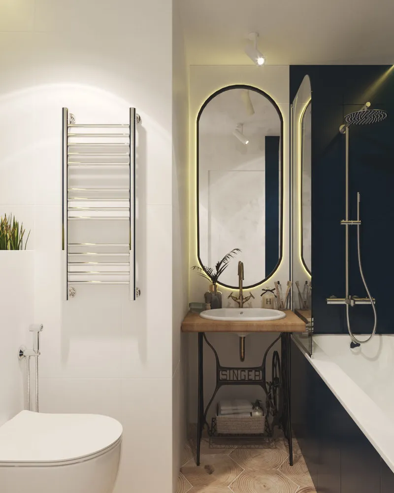 Photo: 现代浴室，指南，Geometrium，设计技巧，朱莉亚·切尔诺娃，阿莱娜·季莫宁，安德烈·季莫宁，室内百科全书，斯维特拉娜·乌季拉乌里，亚历山德拉·达什凯维奇，伊琳娜·谢多帕洛娃，奥克萨娜·茨比亚科娃，达里亚·谢尔吉恩科，安娜·西莫诺娃，Oh, Boys! 室内 – 我们网站上的照片