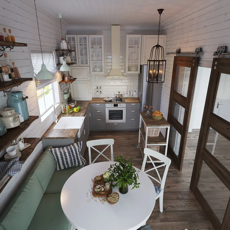 照片:普罗旺斯与乡村风格厨房和餐厅,斯堪的纳维亚,现代,室内装饰,房屋,装饰,家具和灯光,技巧,小屋,庄园,小木屋,生态,住宅和小屋,室内百科全书 – 网站上的照片