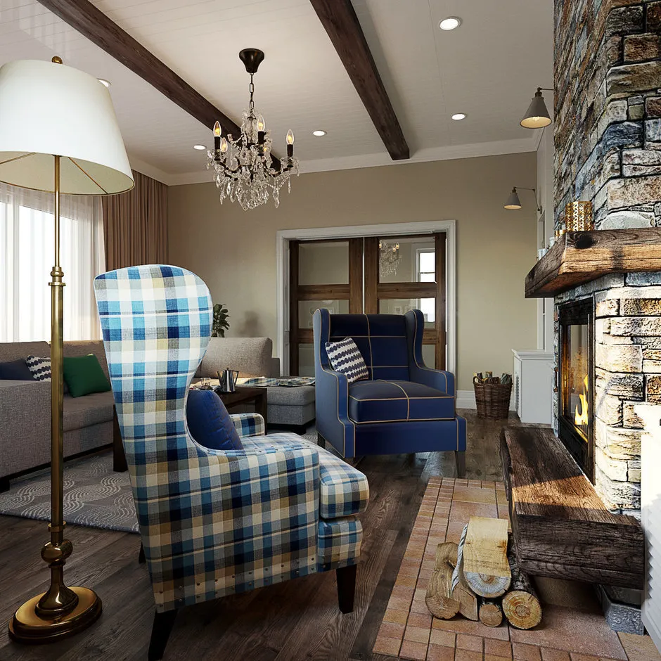 照片:生态风格客厅,斯堪的纳维亚,现代,室内装饰,房屋,装饰,家具和灯光,技巧,小屋,庄园,小木屋,住宅和小屋,室内百科全书 – 网站上的照片