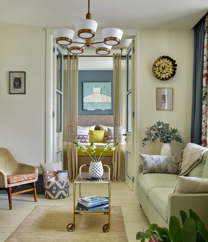 Фотографія: Гостьова в стилі Прованс і Кантрі, Сучасний, Еклектика, Квартира, Проект тижня, Москва, Монолітний будинок, 2 кімнати, 40-60 метрів, Наталія Мітракова, ЖК «Маршал», Вінтажний – фото на нашому сайті