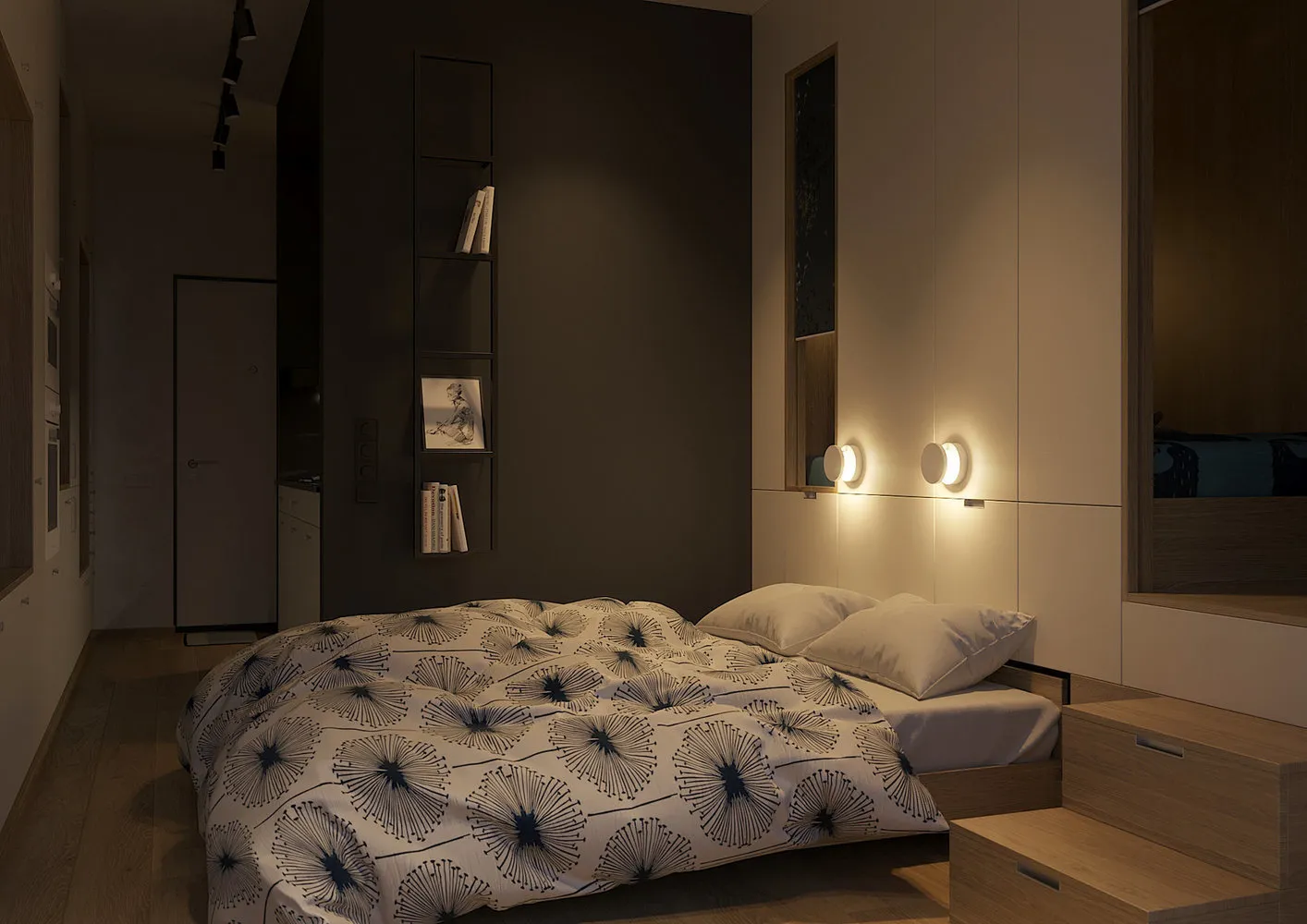 Photo: 现代卧室，指南，Geometrium，设计技巧，朱莉亚·切尔诺娃，阿莱娜·季莫宁，安德烈·季莫宁，室内百科全书，斯维特拉娜·乌季拉乌里，亚历山德拉·达什凯维奇，伊琳娜·谢多帕洛娃，奥克萨娜·茨比亚科娃，达里亚·谢尔吉恩科，安娜·西莫诺娃，Oh, Boys! 室内 – 我们网站上的照片