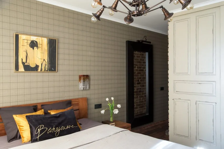 照片：现代风格卧室，公寓，重新设计，板楼，3室，60-90平方米，柳德米拉·丹尼洛夫娜 – 我们网站上的照片