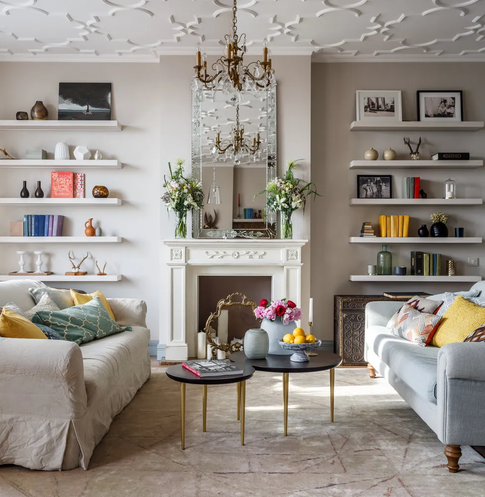 Фотографія: Гостьова в стилі Прованс і Кантрі, Декор інтер'єру, Квартира, Проект тижня, Москва, Надя Зотова, 3 кімнати, Більше 90 метрів, студія Enjoy Home, Монолітно-цегляний – фото на нашому сайті