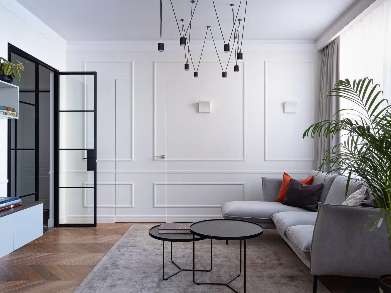 Photo: Living room in Modern style, Gid, Elena Zufarova, Stalin apartment, Natalia Solo, Alena Chmeleva, Natalia Merdina, SODA – photo on our website