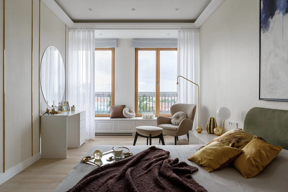 照片：极简风格卧室，指南，室内百科全书，基里尔·波诺马连科，TaupeHome，叶夫根尼娅·马卡罗娃，玛琳娜·卡拉金娜，尼娜·伊万琴科，叶莲娜·捷普洛娃 – 我们网站上的照片