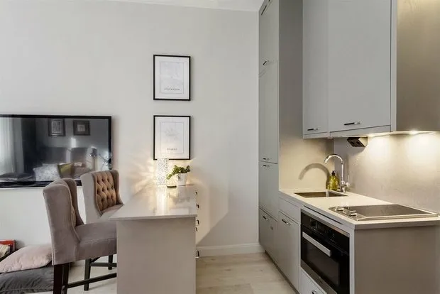Foto: Cocina y comedor en estilo escandinavo, Apartamento pequeño – fotos en nuestro sitio web