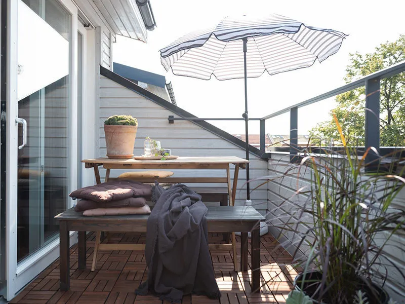 照片:北欧阳台,公寓,技巧,白色,极简主义,米色,蓝色 – 我们网站上的照片