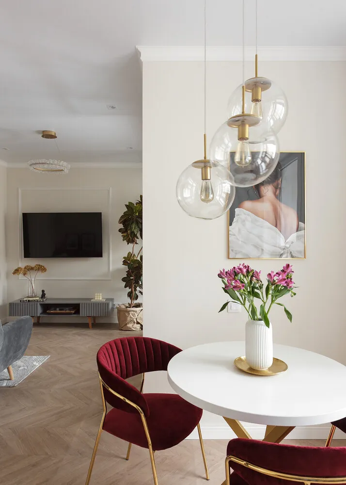 Foto: Cocina y comedor en estilo Clásico, Moderno, Apartamento, Proyecto de la Semana, San Petersburgo, Edificio de hormigón, 2 habitaciones, hasta 40 m², 40-60 m², Alena Matiso – foto en nuestro sitio web