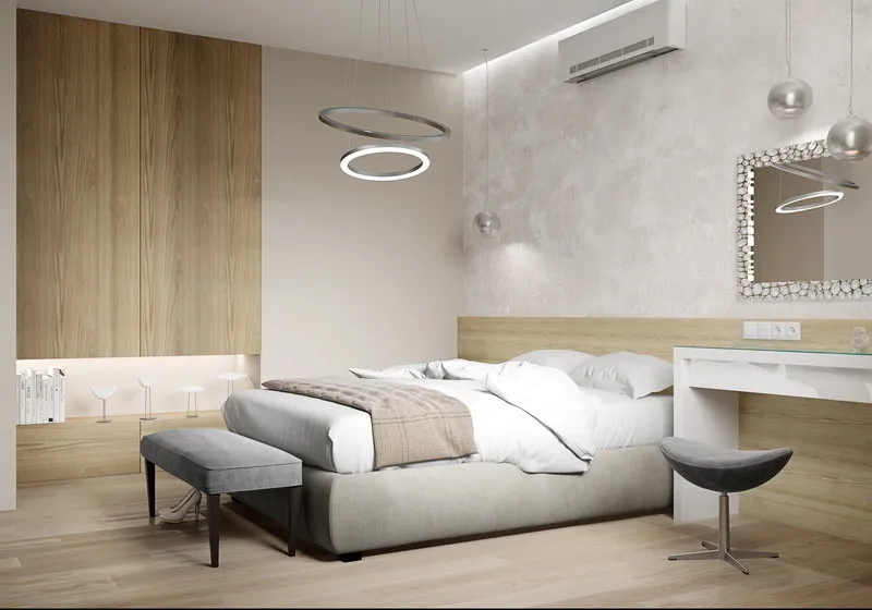 照片：现代风格卧室，技巧，Studio 3.14，纳达·卡珀，玛丽娜·科兹利亚科娃 – 我们网站上的照片
