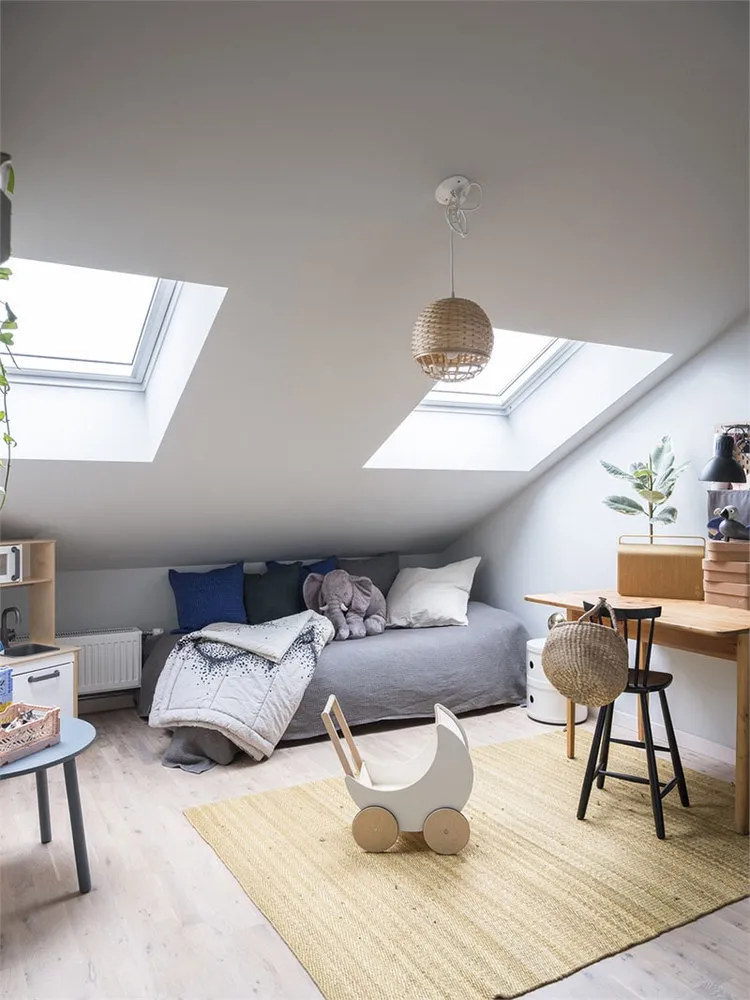 照片:北欧风格儿童房,公寓,技巧,白色,极简主义,米色,蓝色 – 我们网站上的照片