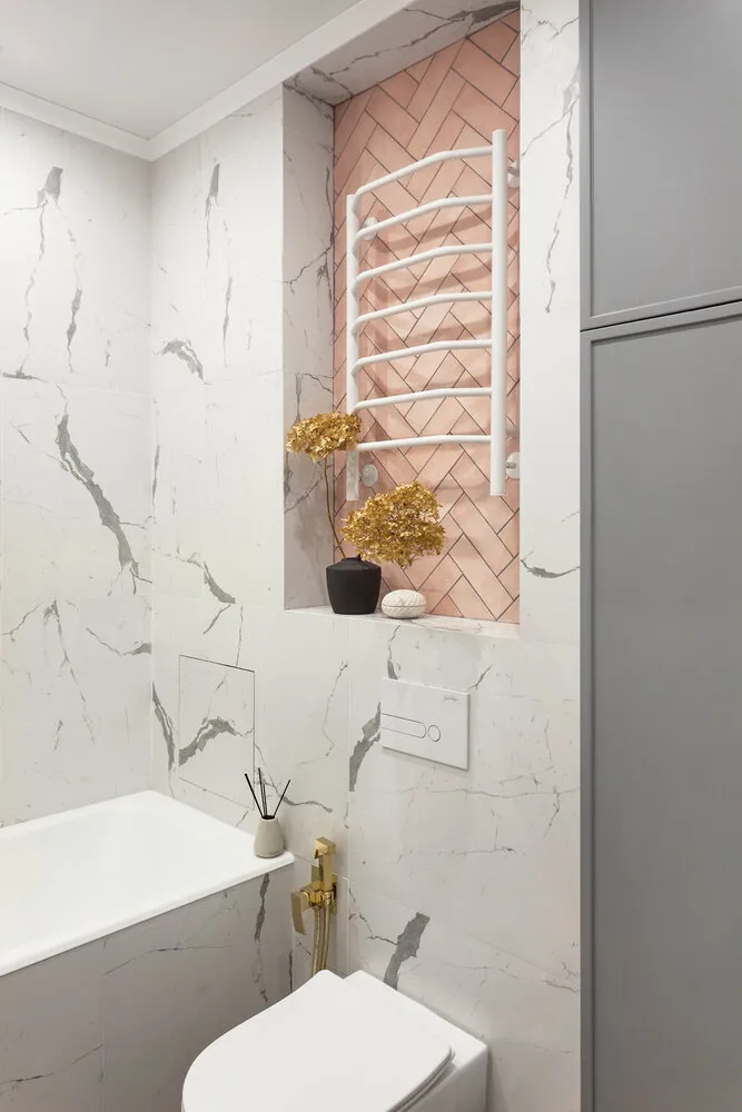 Foto: Baño en estilo Clásico, Moderno, Apartamento, Proyecto de la Semana, San Petersburgo, Edificio de hormigón, 2 habitaciones, hasta 40 m², 40-60 m², Alena Matiso – foto en nuestro sitio web