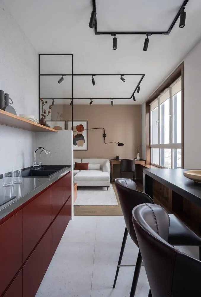 Foto: estilo moderno, apartamento, minimalismo, proyecto de la semana, Moscú, Evgenia Matveenko, FlatsDesign, 3 habitaciones, 60-90 metros cuadrados – foto en nuestro sitio web